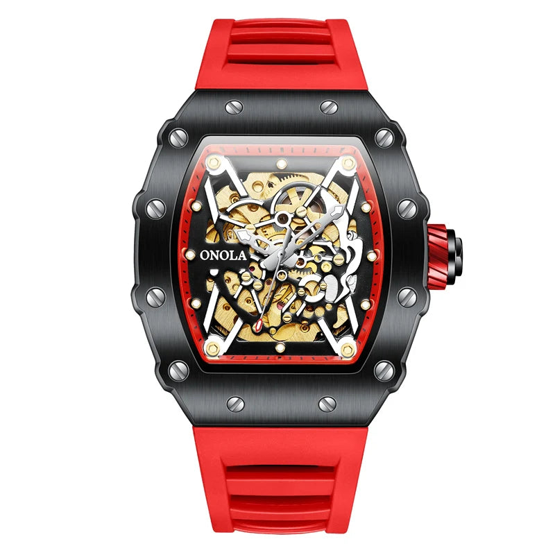 Luxury Watch Men  Brand  ONOLA Automatic Mechanical Men's Watch Waterproof Gold Wristwatch