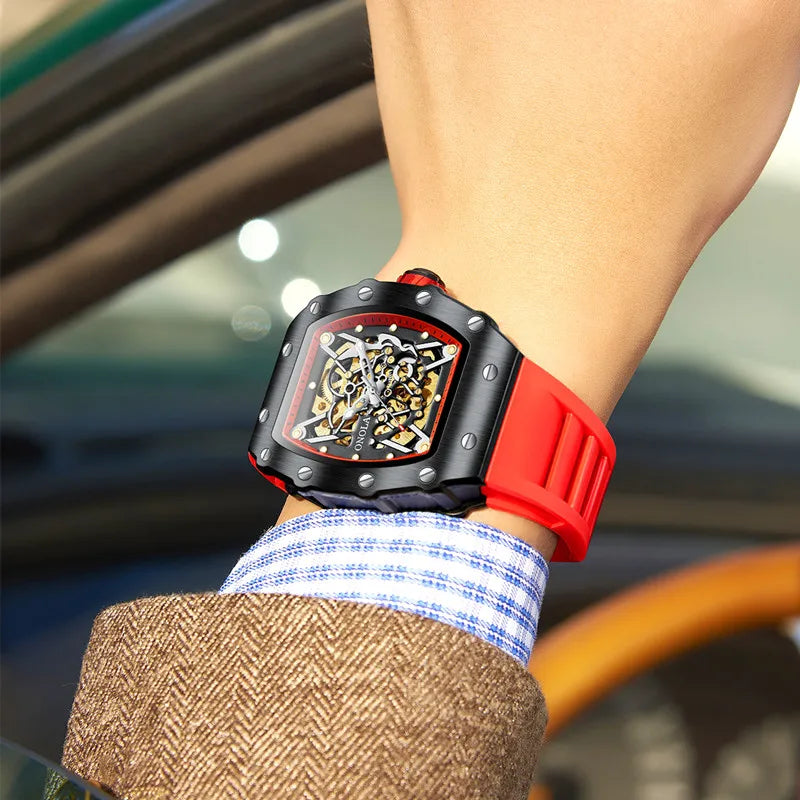 Luxury Watch Men  Brand  ONOLA Automatic Mechanical Men's Watch Waterproof Gold Wristwatch