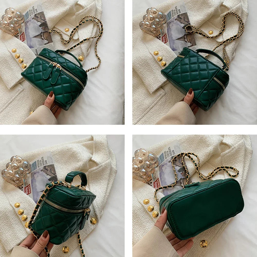 Luxury Mini Box Crossbody Bags for Women Sling Bag Brands Small Chains Shoulder Bag 2022 Square Purses and Handbags Tote Clutch