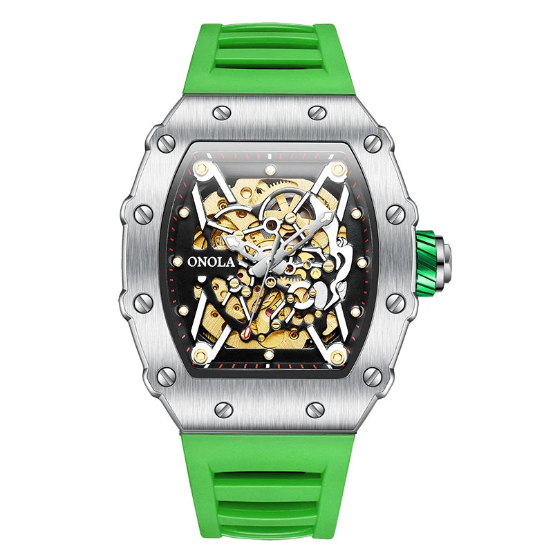 Luxury Watch Men  Brand  ONOLA Automatic Mechanical Men's Watch Waterproof Gold Wristwatch