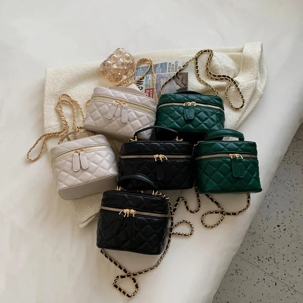 Luxury Mini Box Crossbody Bags for Women Sling Bag Brands Small Chains Shoulder Bag 2022 Square Purses and Handbags Tote Clutch