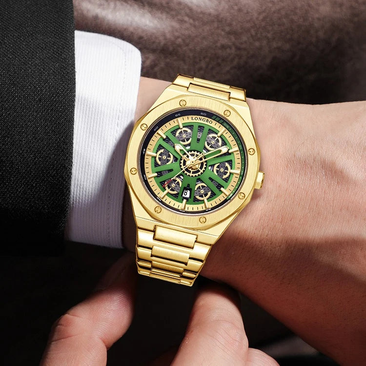 Luxury Men's Quartz Watches  casual waterproof Brand watch Stainless Steel Ceramic Bezel Solid Strap Sports Watches For Men Gift