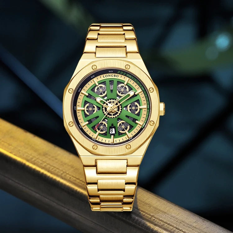 Luxury Men's Quartz Watches  casual waterproof Brand watch Stainless Steel Ceramic Bezel Solid Strap Sports Watches For Men Gift