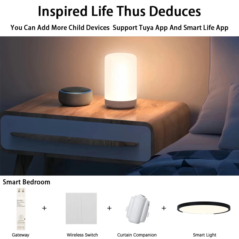 Din Rail Tuya Smart Life App ZigBee 3.0 Gateway Hub Smart Home Appliances Wireless Bridge Remote Control Automation Device Works
