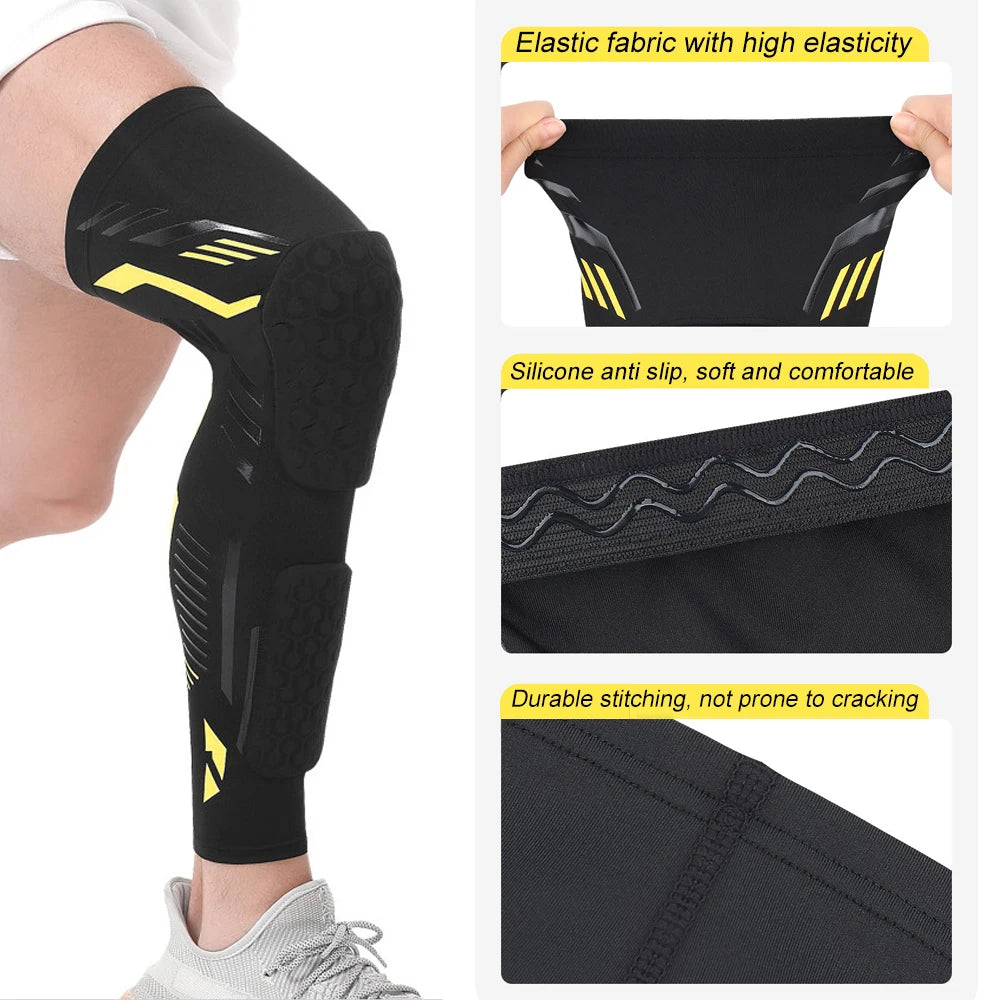 1PCS Knee Compression Sleeve for Basketball, Volleyball, Football - Adult Knee Brace Support, Breathable Leg Sleeve for Sports &