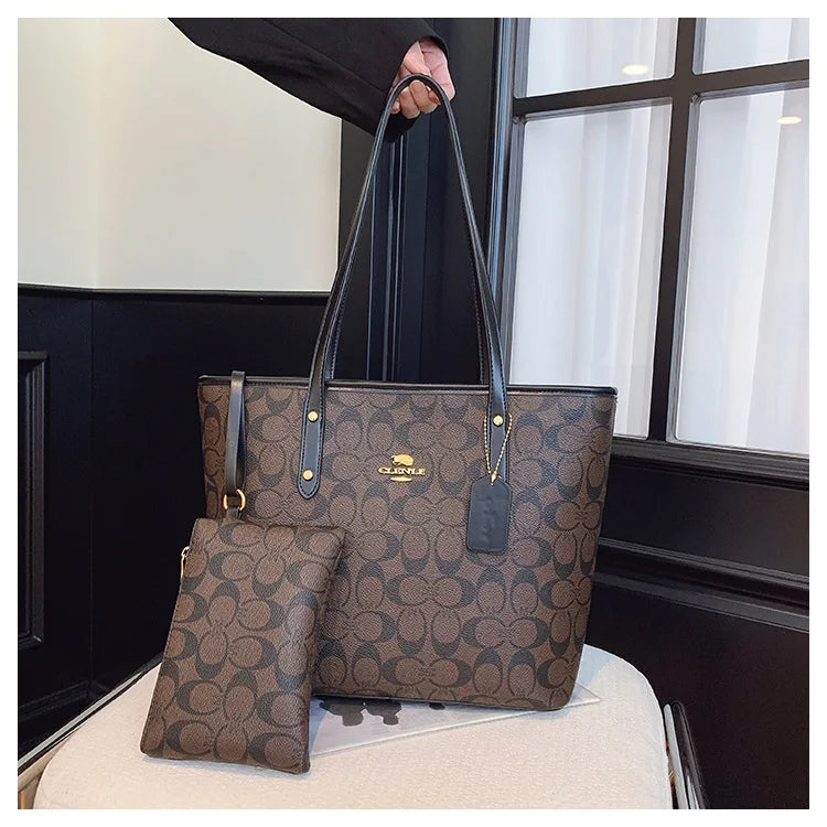 Luxury Designer Women'S One Shoulder Handbag Printed Vintage Paris Fashion Tote Bags Large -Capacity Portable Bag Cluch Bag Purs