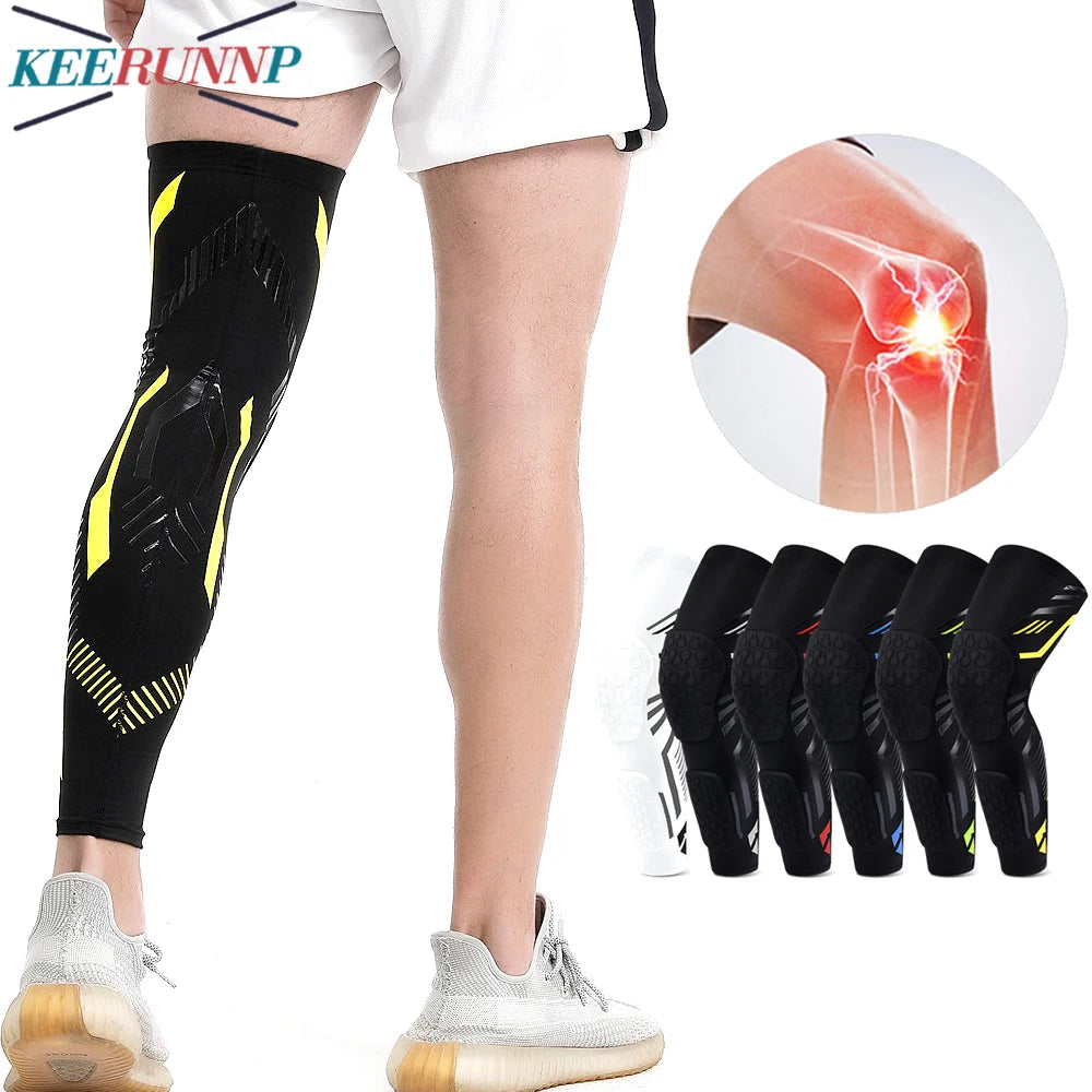 1PCS Knee Compression Sleeve for Basketball, Volleyball, Football - Adult Knee Brace Support, Breathable Leg Sleeve for Sports &