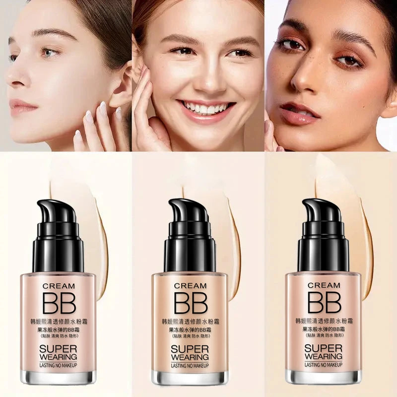 BB Foundation Cream — Moisturizing, Waterproof & Sweat-Proof Long-Lasting Concealer for Natural Look